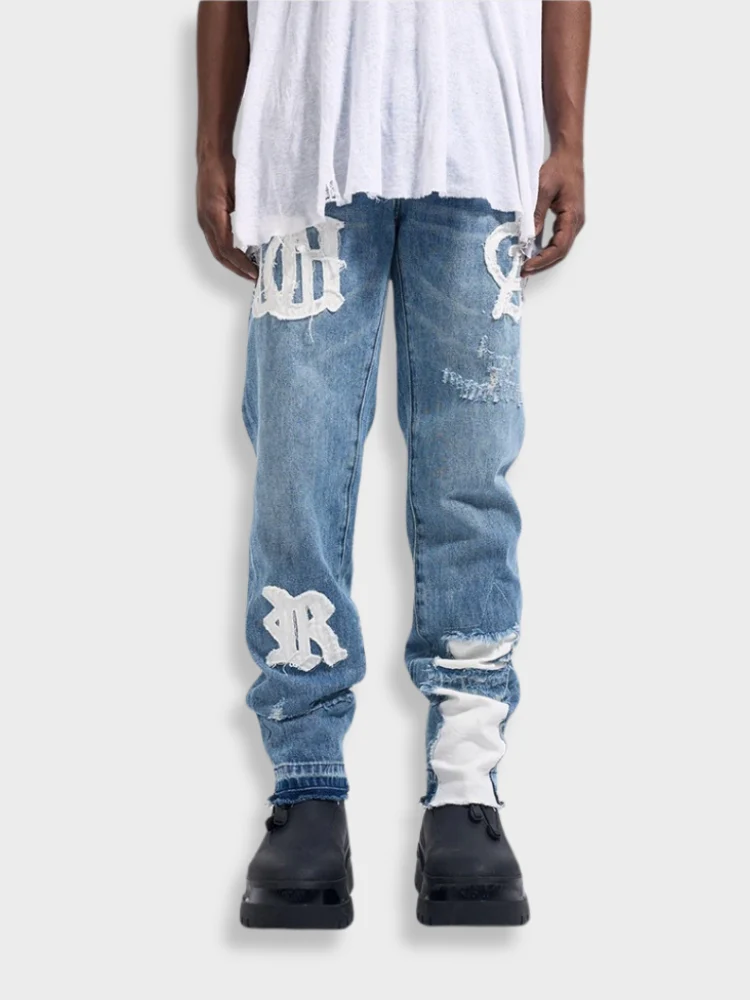 Cat Whisker Vintage Denim Jeans - Image 5