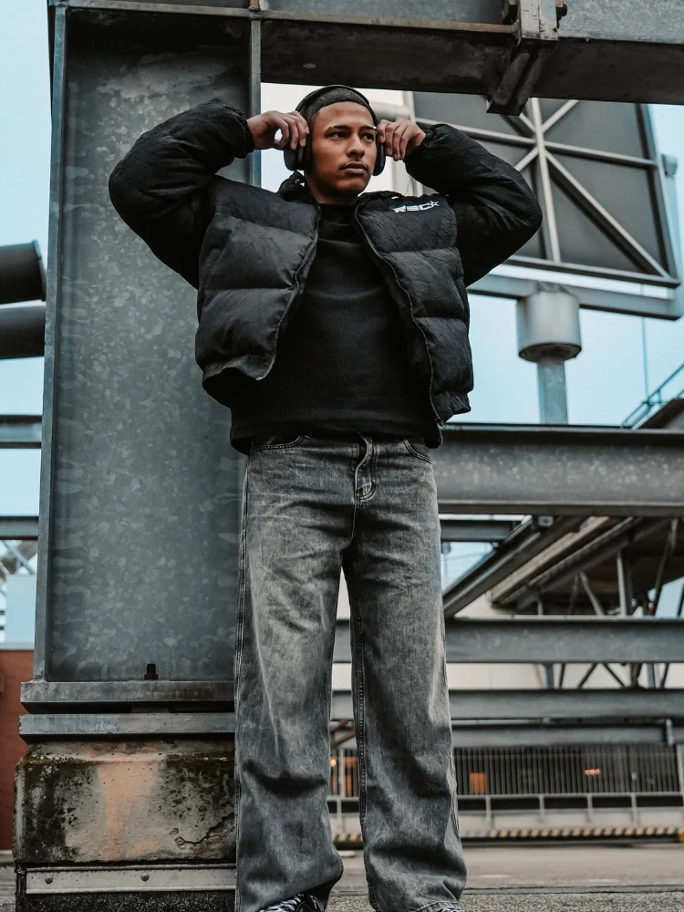 DCRB Baggy Denim Jeans - Black/Grey - Image 5