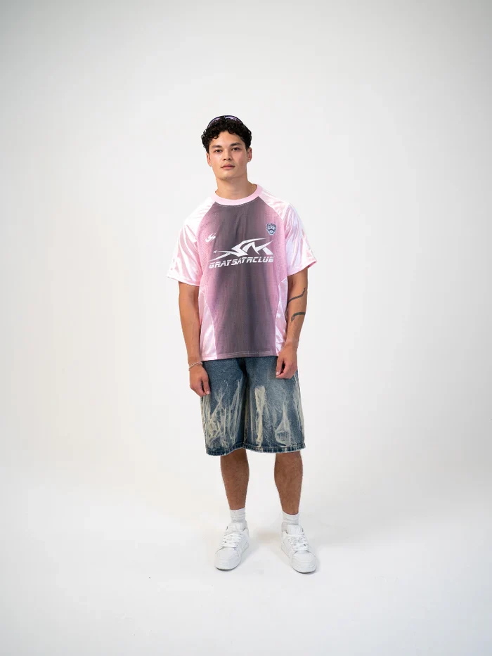 DCRB Distressed Football Mesh Tee - Image 3