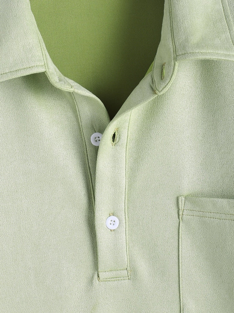Longsleeve Polo Light Green - Image 3