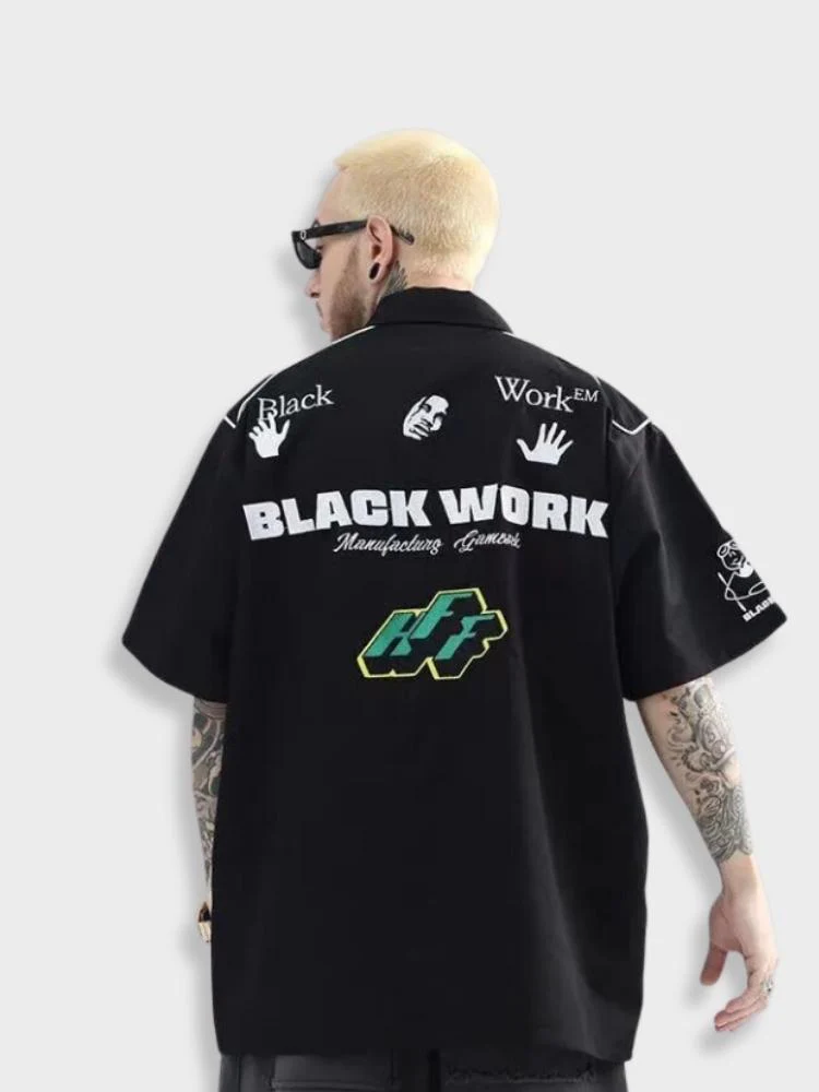 Retro Shirt - Black Work - Image 8